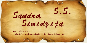 Sandra Simidžija vizit kartica